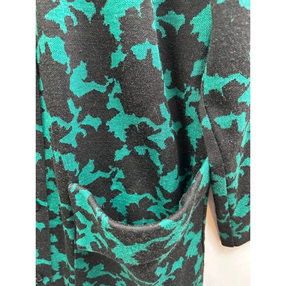 Vertigo Paris (Likely) Made in France Green Wool Blend Long Knit Coat MEDIUM - Picture 6 of 7